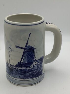 Delft Blue Handpainted Ceramic Stein  Made in Holland